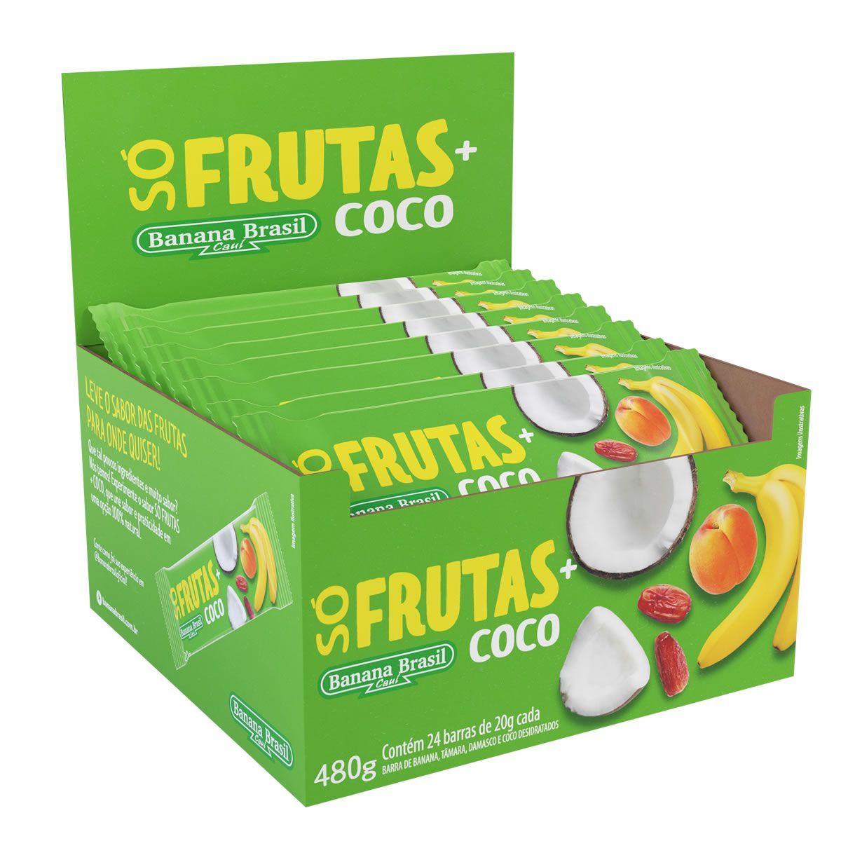 Barra S� Frutas Mais - 24 Unidades de 20g Coco - Banana Brasil