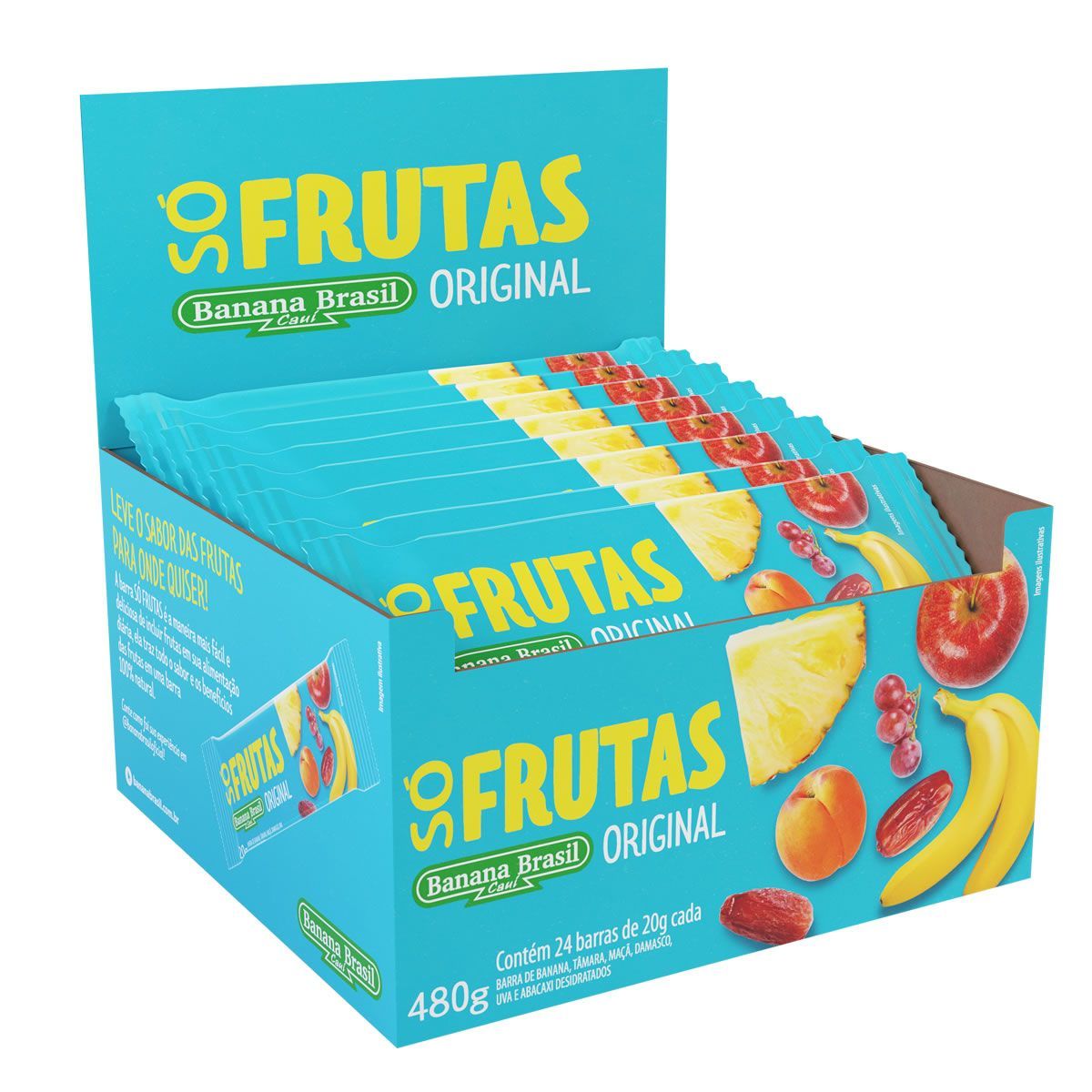 Barra S� Frutas Mais - 24 Unidades de 20g Original - Banana Brasil*** Data Venc. 05/12/2024
