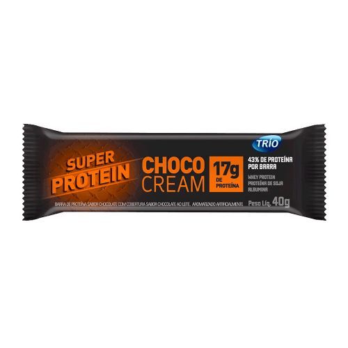Barra Super Protein Choco Cream - 1 barra de 40g - Trio Alimentos