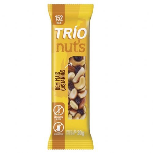 Barra Trio Nuts - 1 barra de 30g - Tradicional - Trio Alimentos