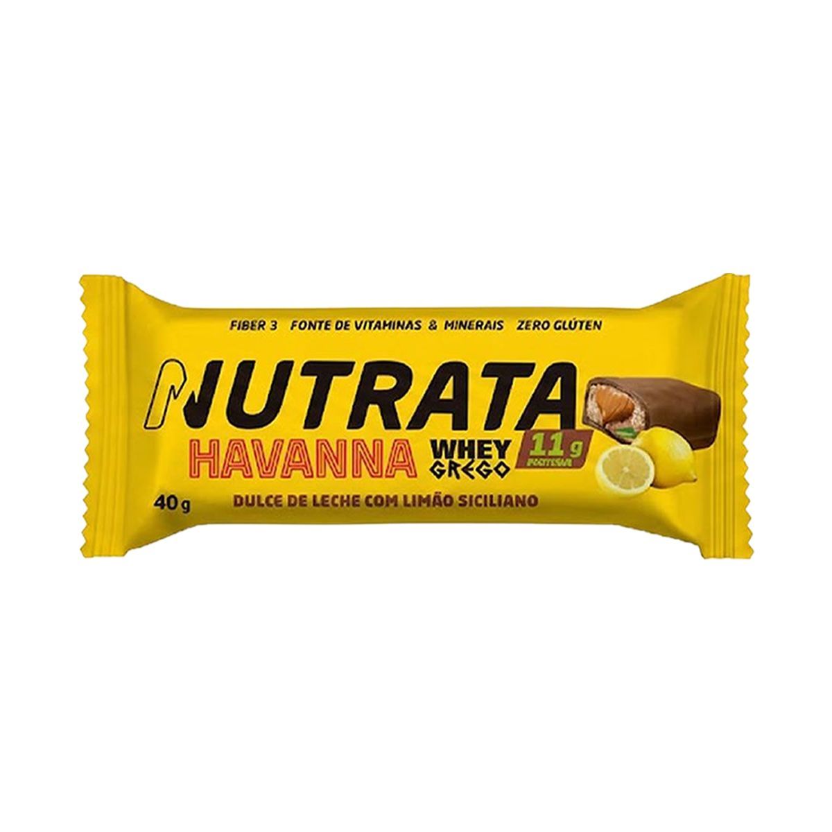 Barra Whey Grego Bar - 1 Unidade de 40g Dulce de Leche Havanna e Lim�o Siciliano - Nutrata