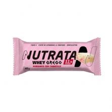 Barra Whey Grego Bar - 1 Unidade de 40g Morango com Chantilly - Nutrata