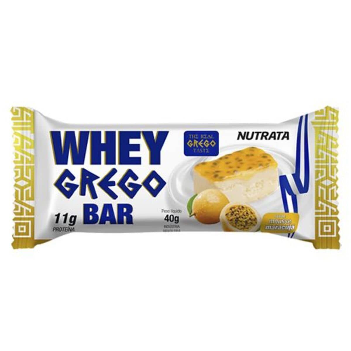 Barra Whey Grego Bar - 1 Unidade de 40g Mouse de Maracuj� - Nutrata*** Data Venc. 31/12/2019