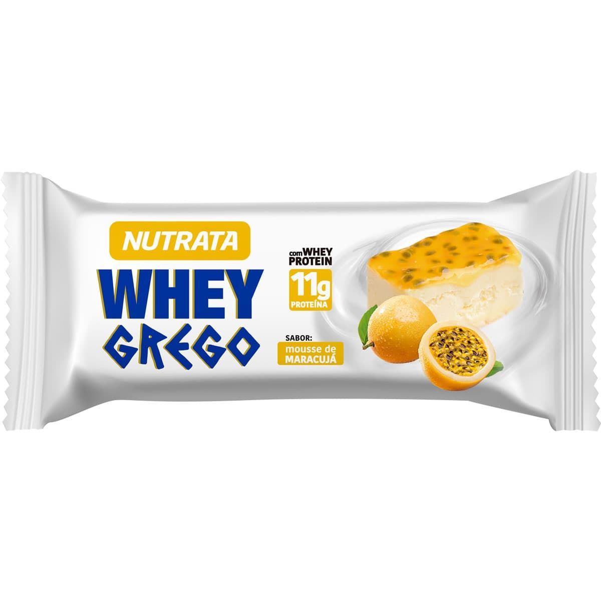 Barra Whey Grego Bar - 1 Unidade de 40g Mouse de Maracuj� - Nutrata*** Data Venc. 30/03/2024