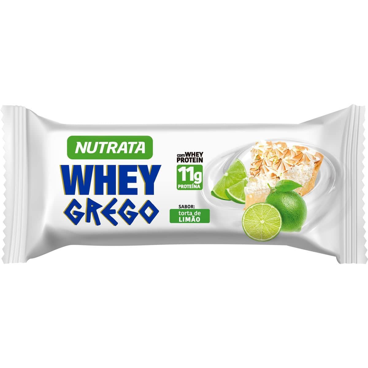 Barra Whey Grego Bar - 1 Unidade de 40g Torta de Lim�o - Nutrata*** Data Venc. 30/07/2024