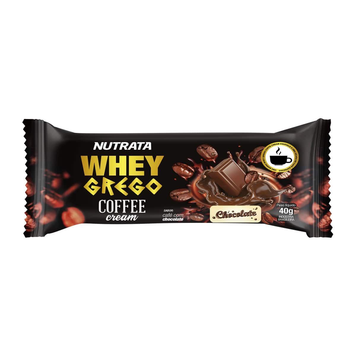 Barra Whey Grego Bar Coffee Cream - 1 Unidade 40g Caf� com Chocolate - Nutrata