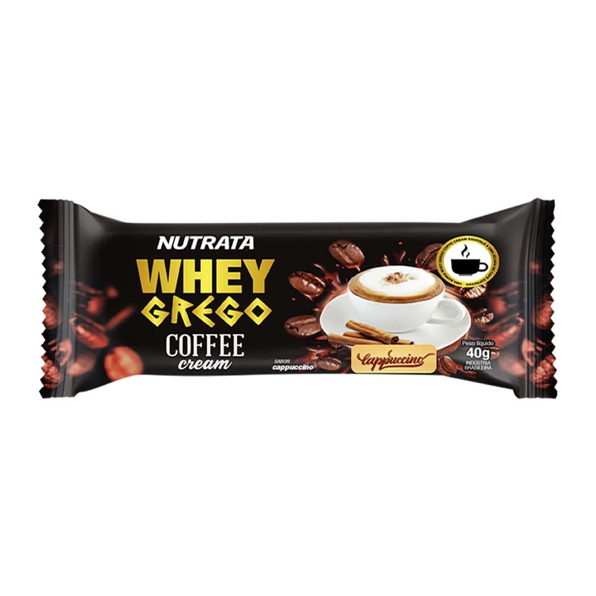Barra Whey Grego Bar Coffee Cream - 1 Unidade 40g Cappuccino - Nutrata*** Data Venc. 30/09/2024
