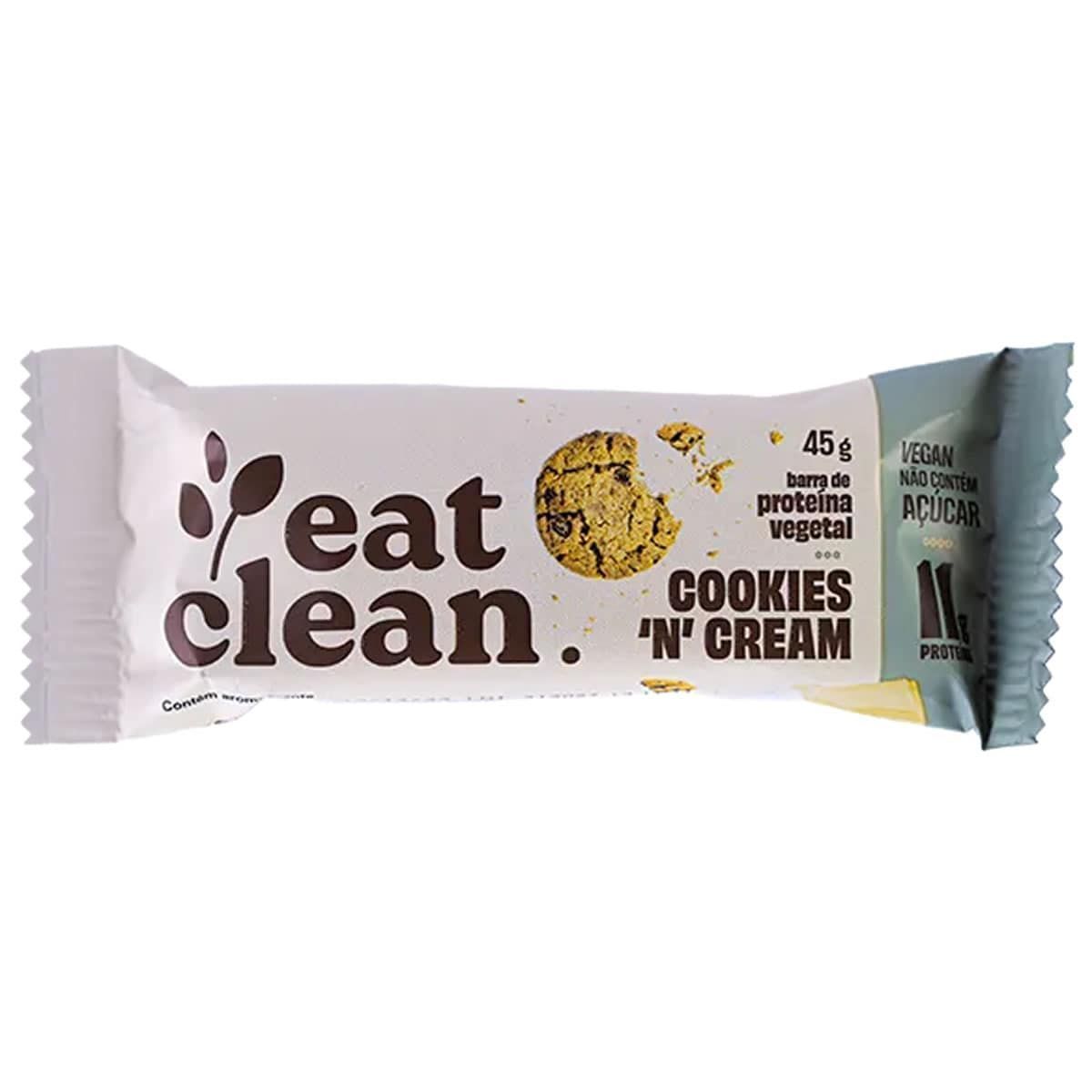 Barrinha de Proteina - 1 Barra 45g Cookies & Cream - Eat Clean*** Data Venc. 07/01/2025