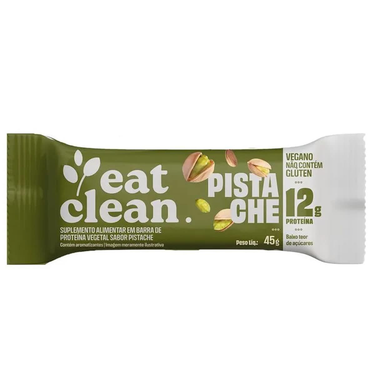 Barrinha de Proteina - 1 Barra 45g Pistache - Eat Clean*** Data Venc. 26/01/2026
