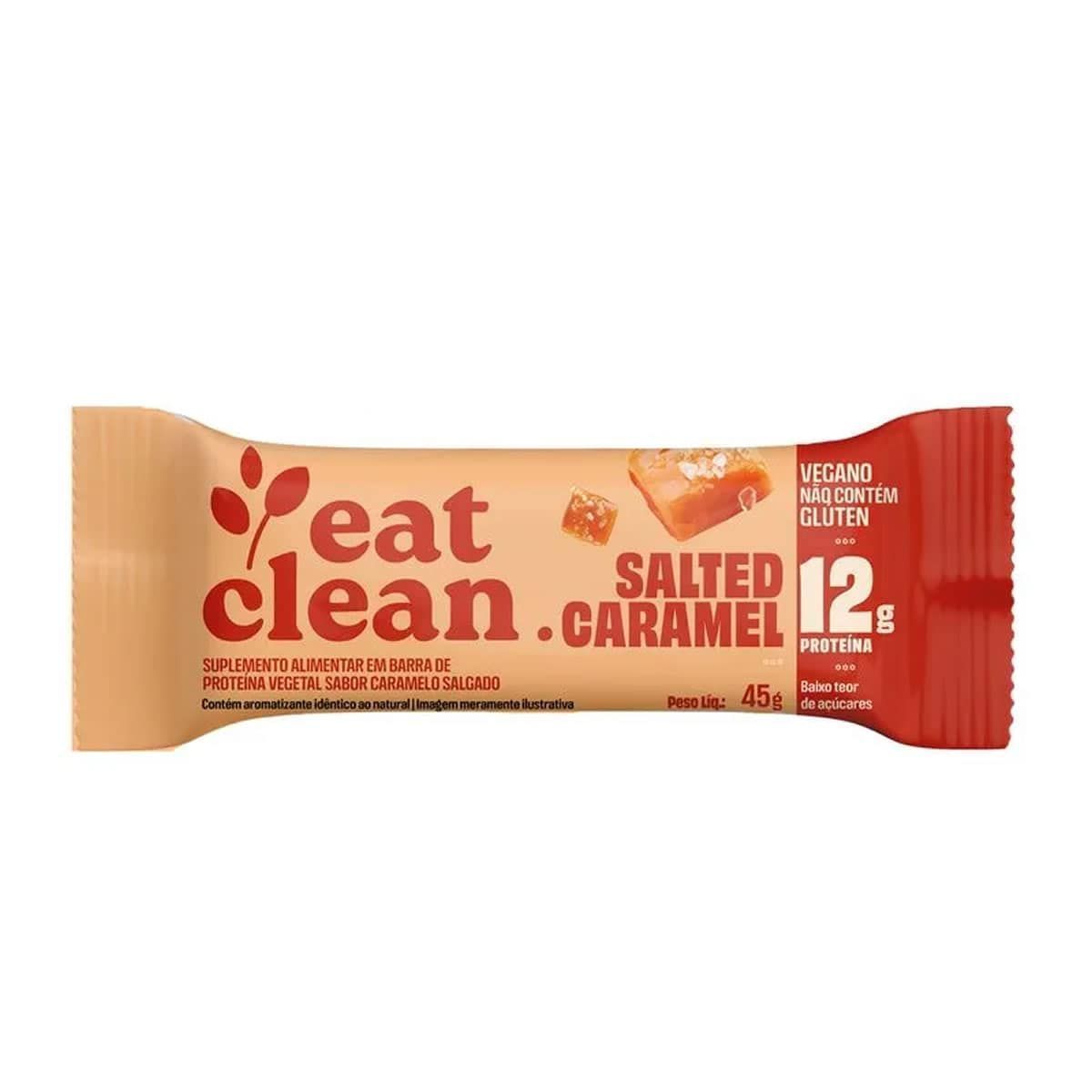 Barrinha de Proteina - 1 Barra 45g Salted Caramel - Eat Clean*** Data Venc. 11/01/2025