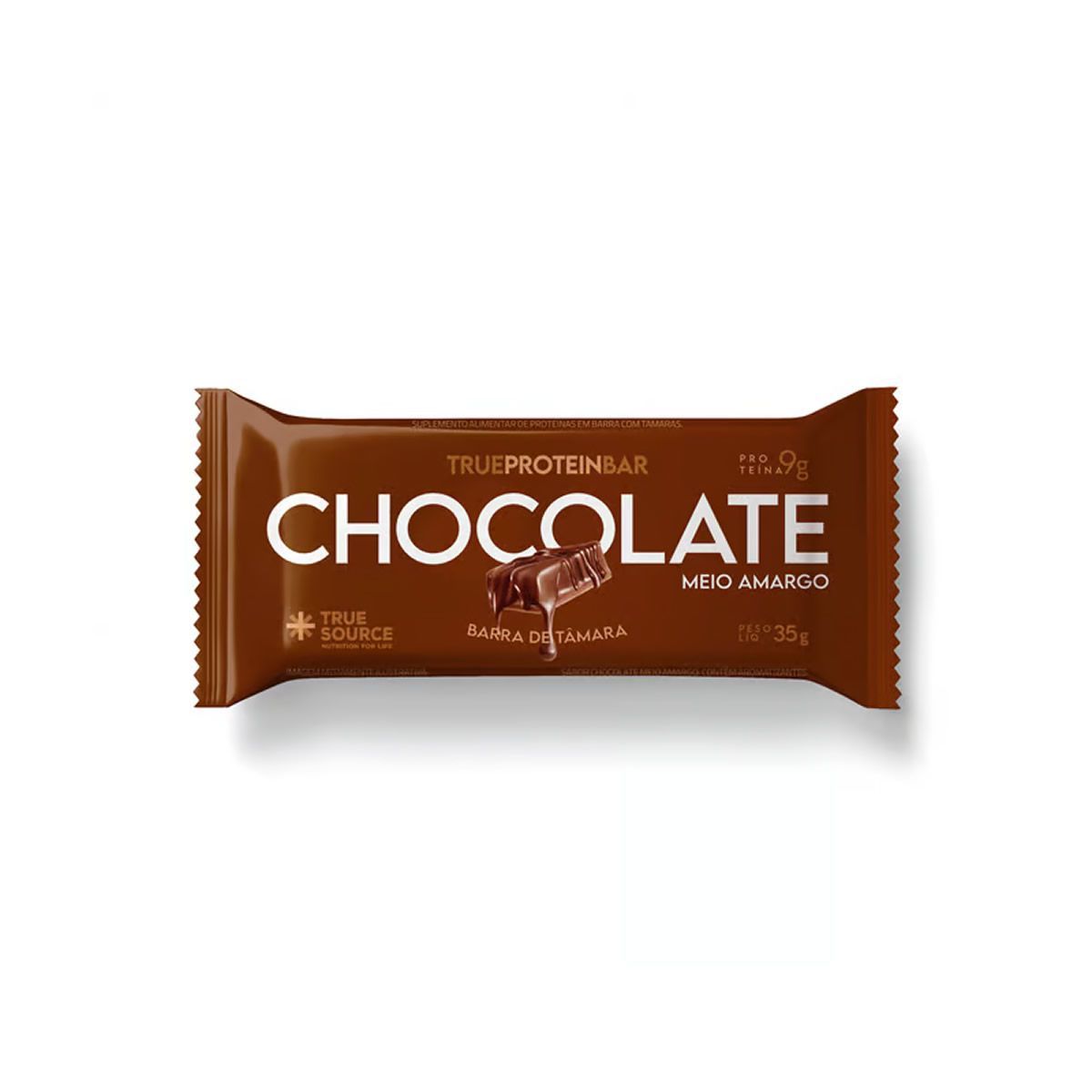 Barrinha de T�mara True Bar Protein - 1 Unidade de 35g Chocolate Meio Amargo - True Source