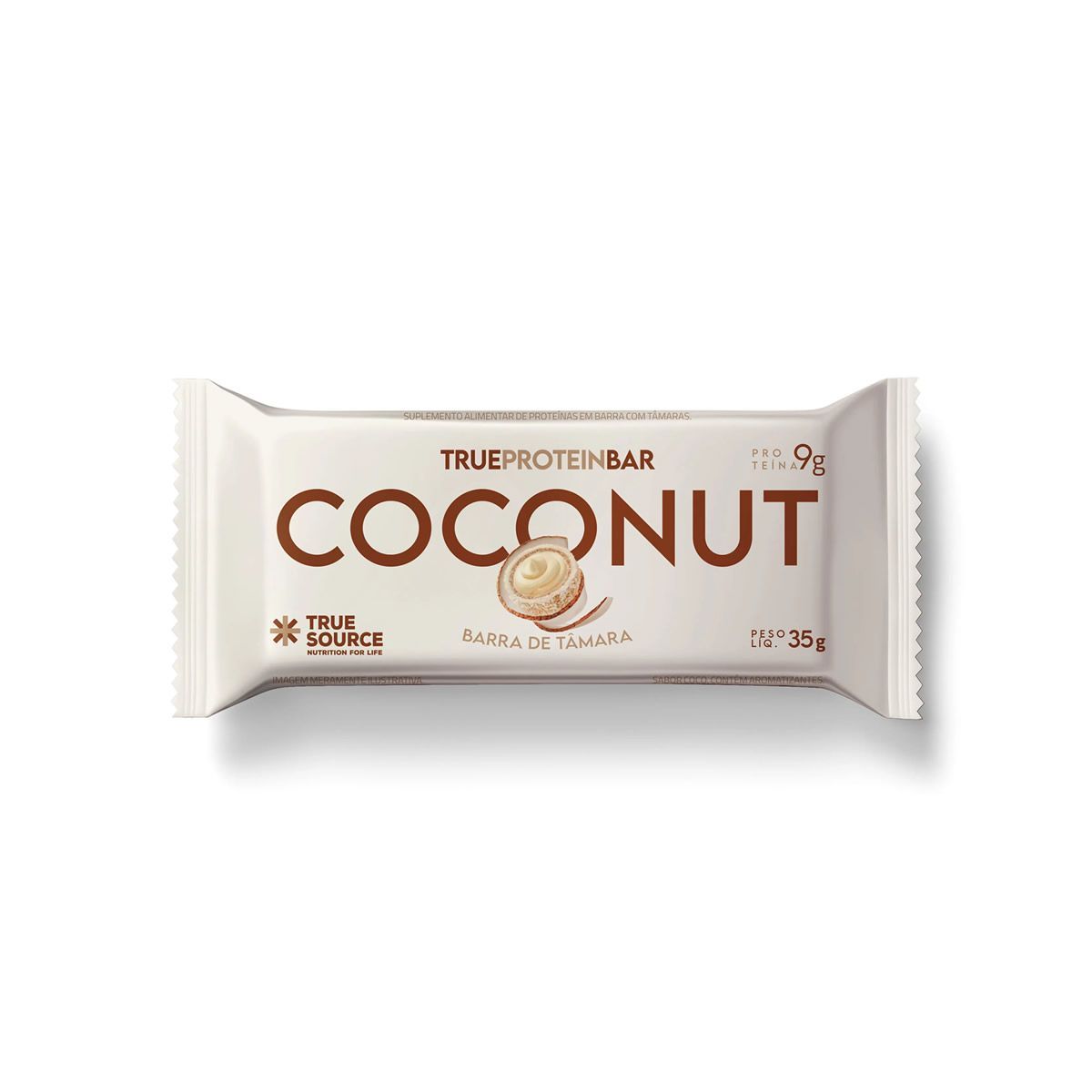 Barrinha de T�mara True Bar Protein - 1 Unidade de 35g Coconut- True Source*** Data Venc. 28/07/2025