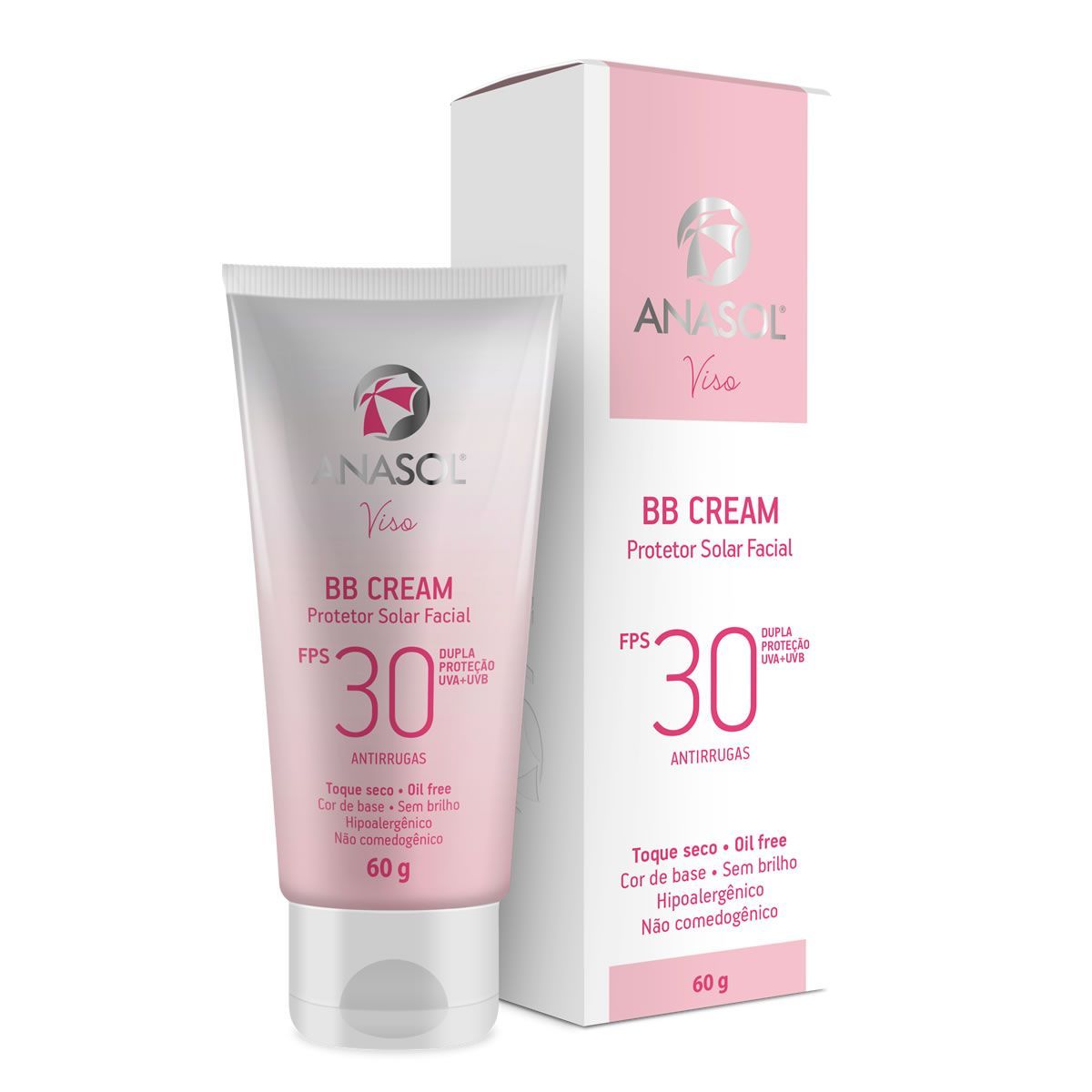 Protetor Solar Facial BB Cream Antirrugas - 60g FPS 30 - Anasol