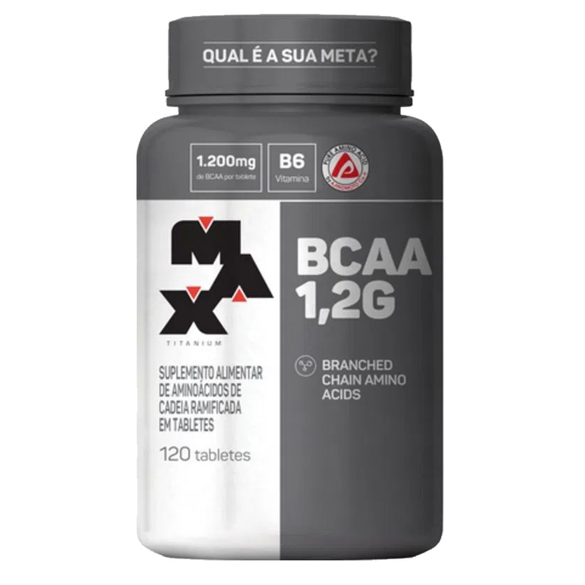 BCAA 1,2g c/ Vitamina B6 - 120 Tabletes - Max Titanium
