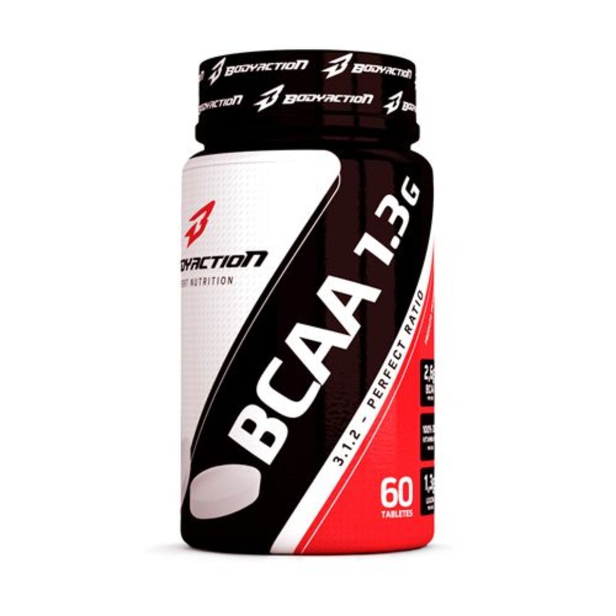 BCAA 1.3G - 60 Tabletes - BodyAction*** Data Venc. 30/08/2020