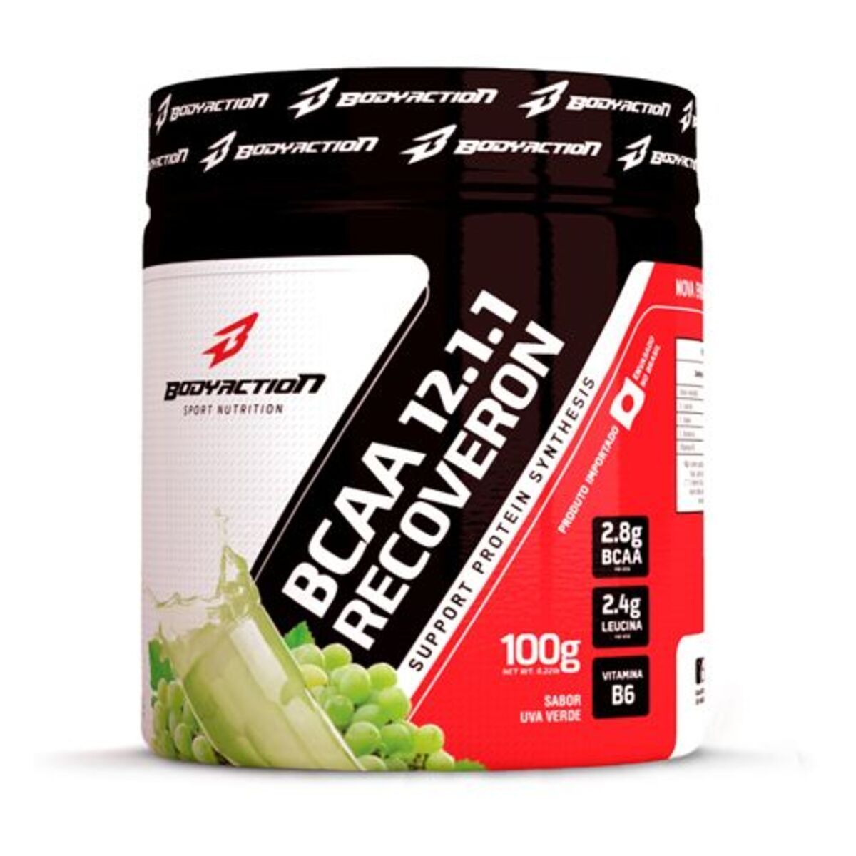 BCAA 12:1:1 Recoveron - 100g Uva Verde - BodyAction