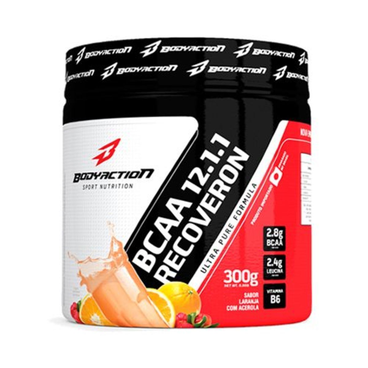 BCAA 12:1:1 Recoveron - 300g Laranja c/ Acerola - BodyAction