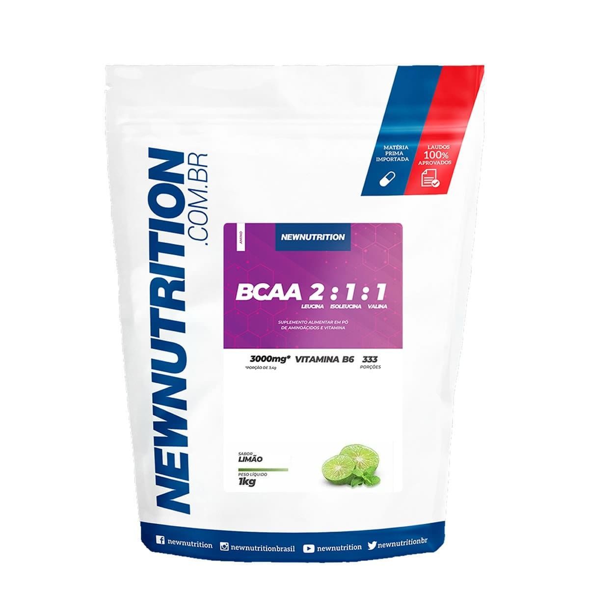 BCAA 2:1:1 - 1000g Lim�o - NewNutrition*** Data Venc. 31/10/22