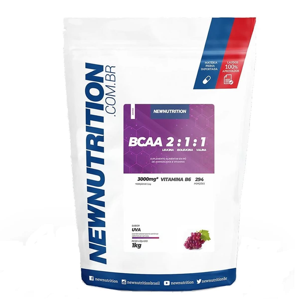 BCAA 2:1:1 - 1000g Uva - NewNutrition*** Data Venc. 30/09/2023