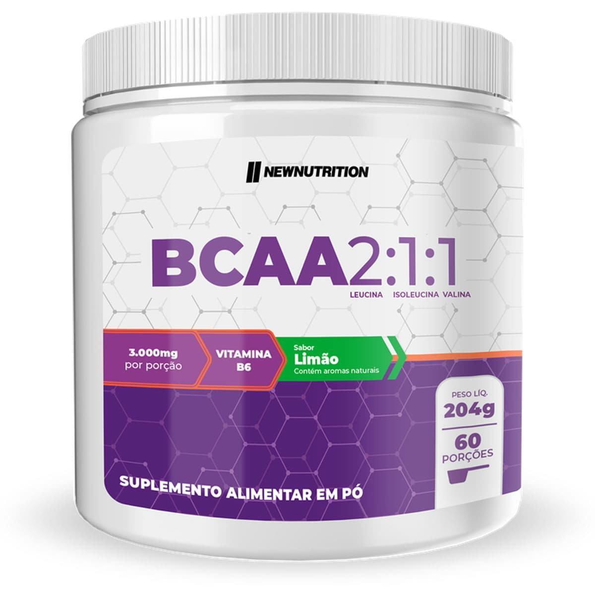 Bcaa 2:1:1 - 204g Lim�o - NewNutrition*** Data Venc. 30/04/2025