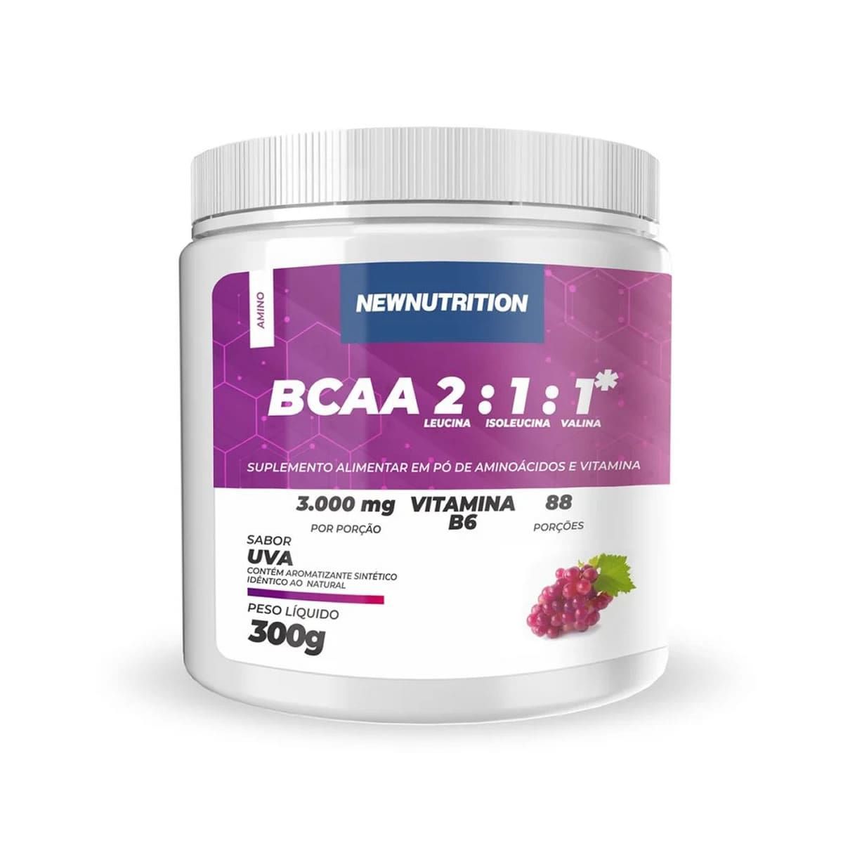 BCAA 2:1:1 - 300g Uva - NewNutrition*** Data Venc. 30/05/2024