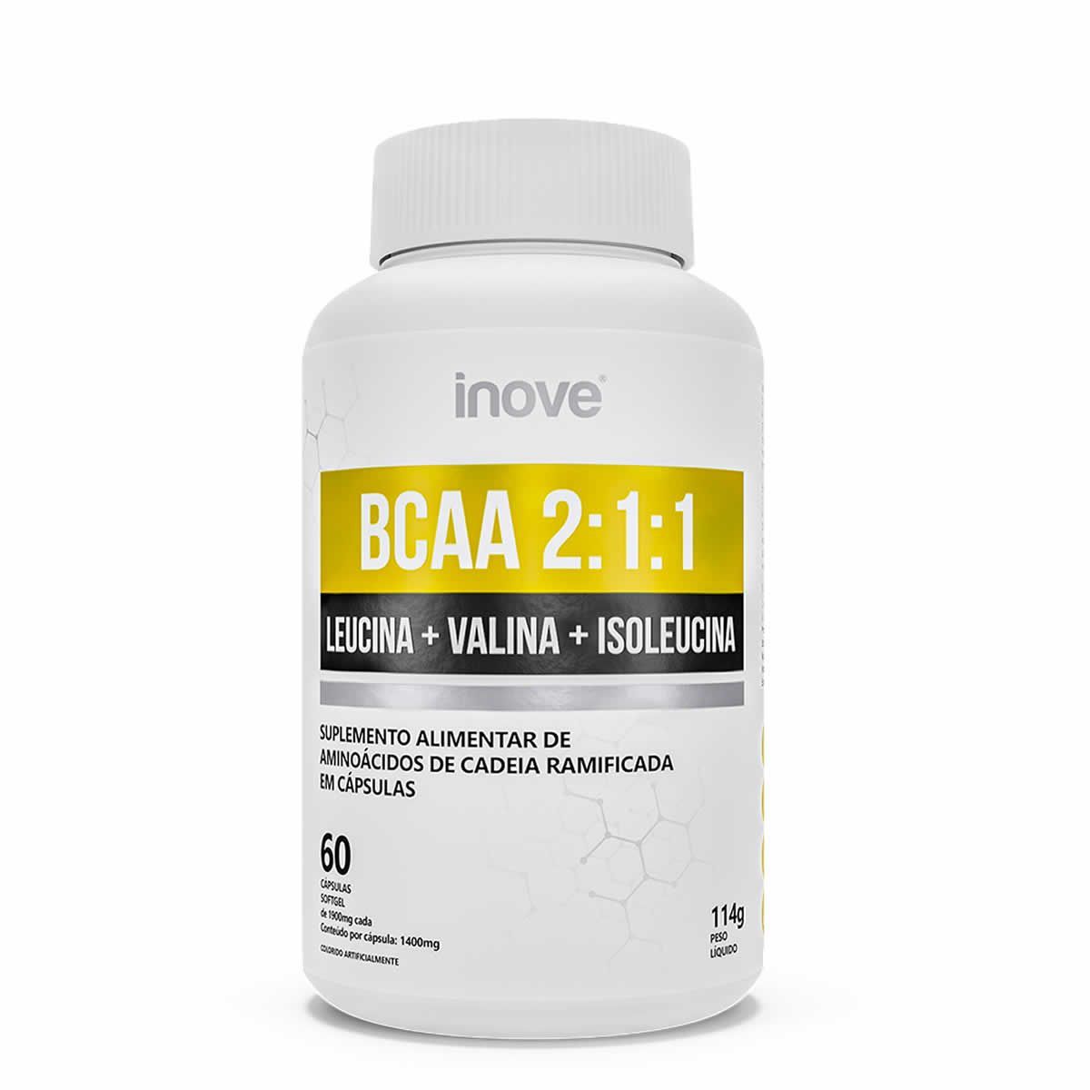 BCAA 2:1:1 - 60 C�psulas Softgel -  Inove Nutrition*** Data Venc. 17/8/23