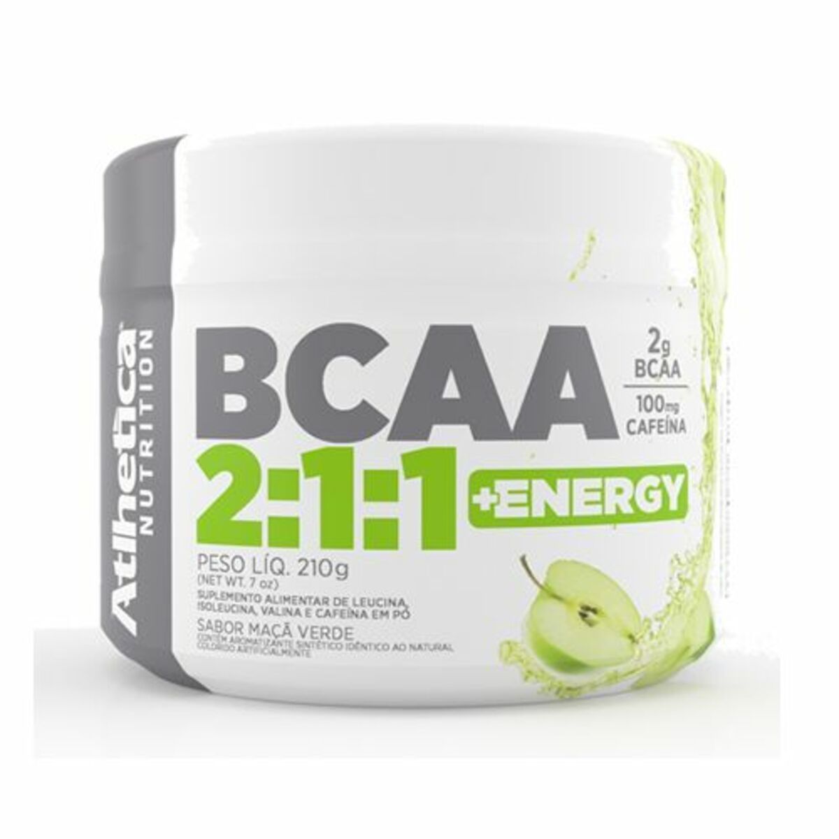Bcaa 2:1:1 + Energy - 210g Ma�a Verde - Atlhetica	*** Data Venc. 26/3/23