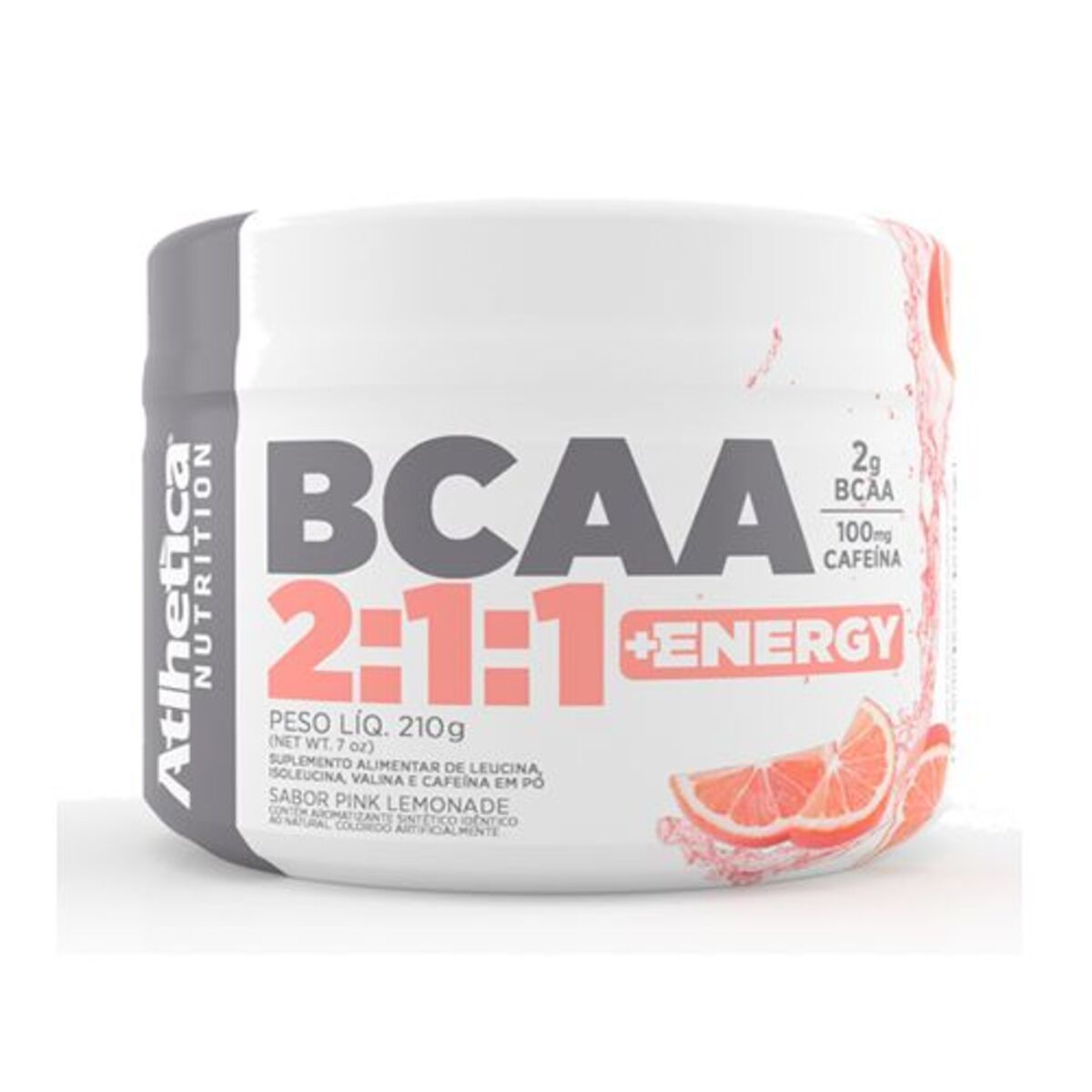 Bcaa 2:1:1 + Energy - 210g Pink Lemonade - Atlhetica	