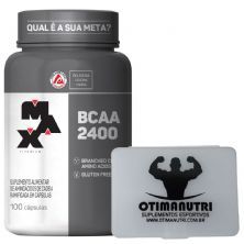 BCAA 2400 - 100 c�psulas + Porta C�psulas transparente - Max Titanium