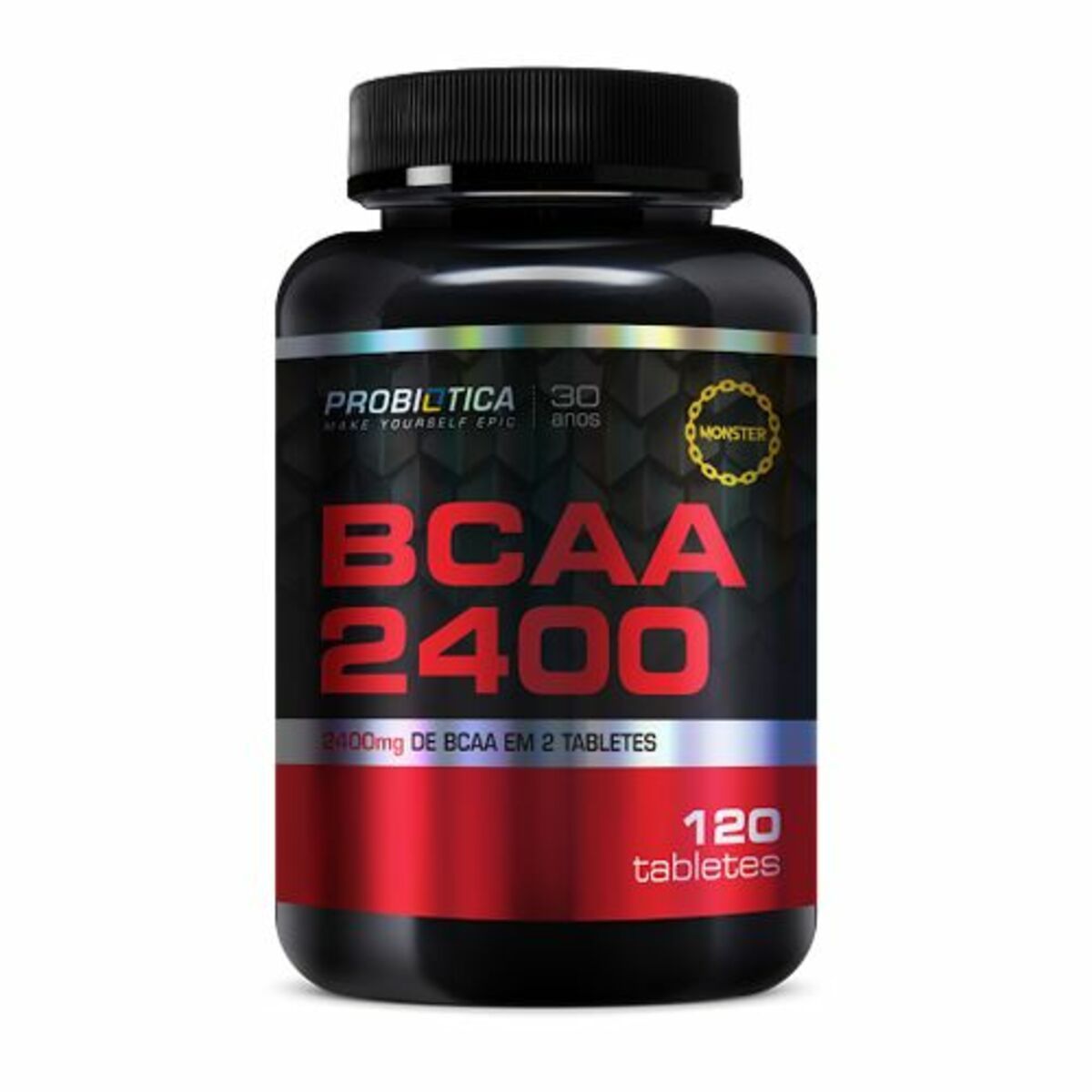 BCAA 2400 - 120 Tabletes - Probi�tica*** SEM LACRE  Data Venc. 30/10/21