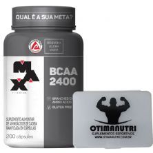 BCAA 2400 - 200 c�psulas + Porta C�psulas transparente - Max Titanium