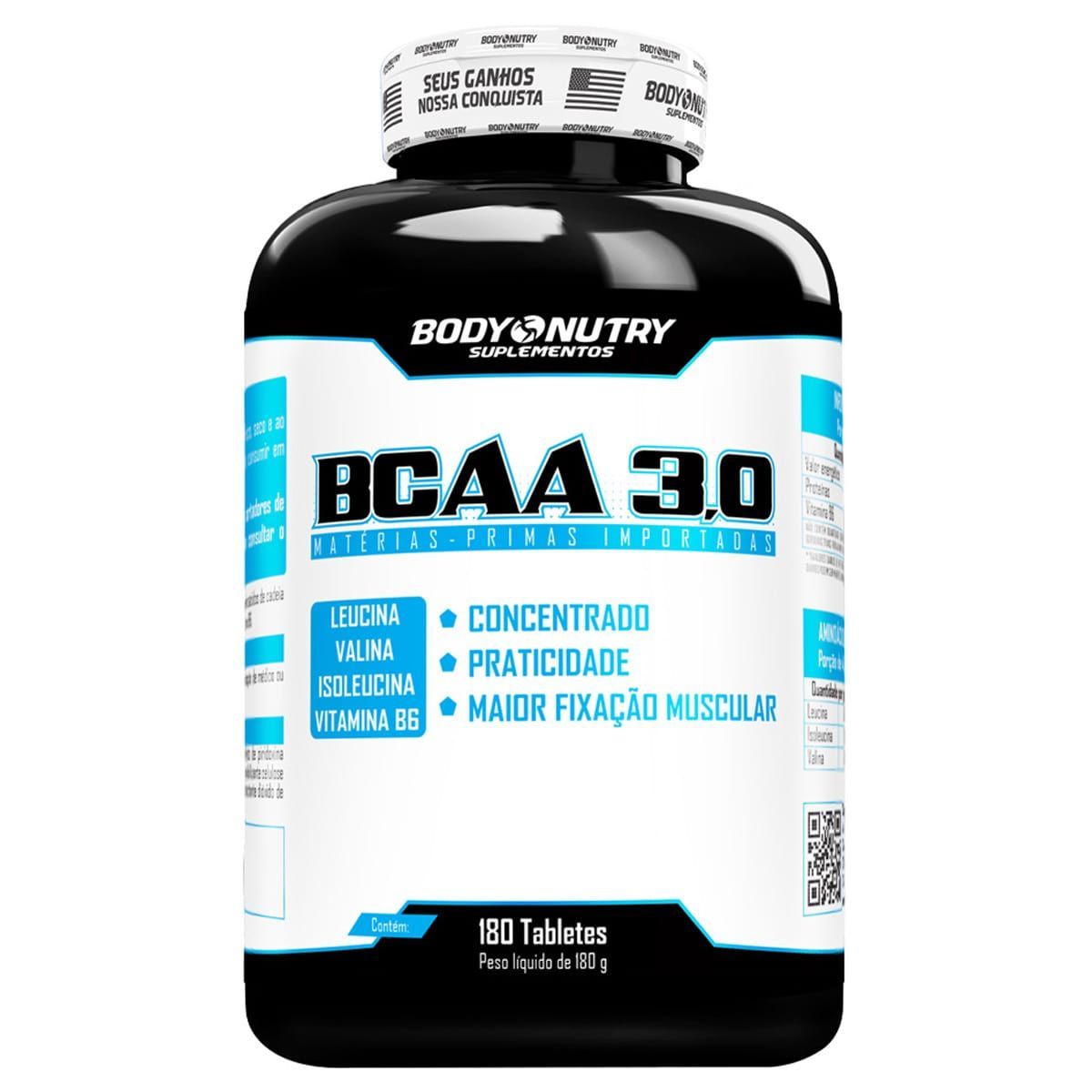 BCAA 3,0 - 180 Tabletes - Body Nutry