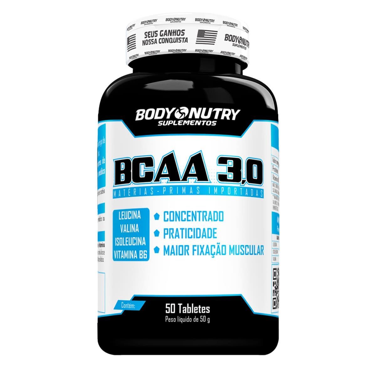 BCAA 3,0 - 50 Tabletes - Body Nutry
