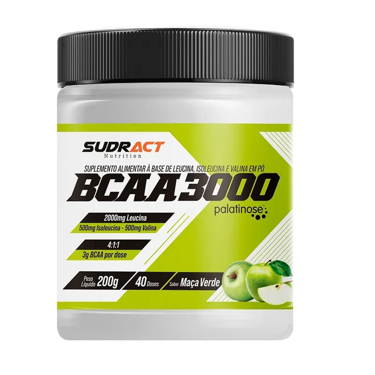 BCAA 3000 - 200g Ma�� Verde - Sudract Nutrition