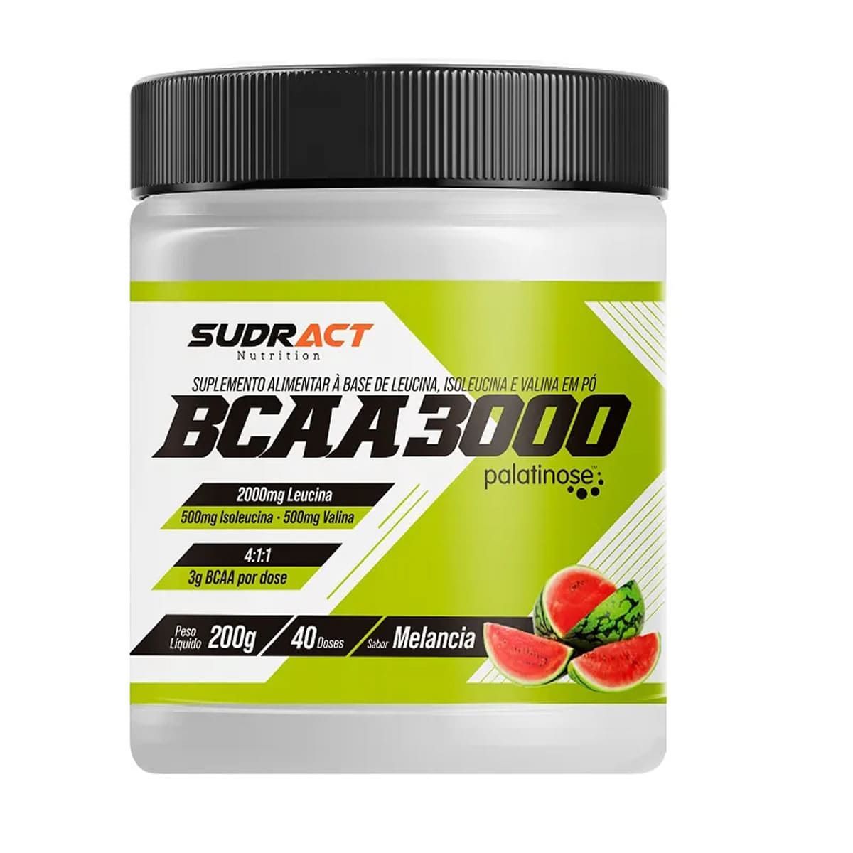 BCAA 3000 - 200g Melancia - Sudract Nutrition