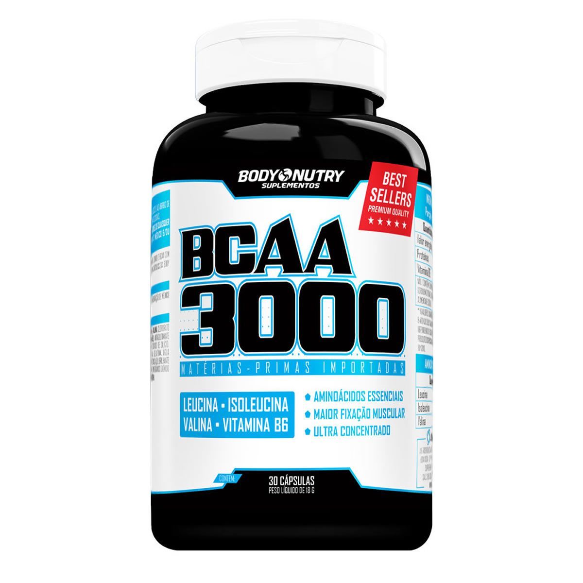BCAA 3000 - 30 C�psulas - Body Nutry*** Data Venc. 09/02/2023