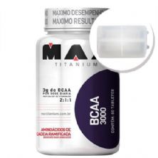 BCAA 3000 - 60 Tabletes + Porta C�psulas transparente - Max Titanium