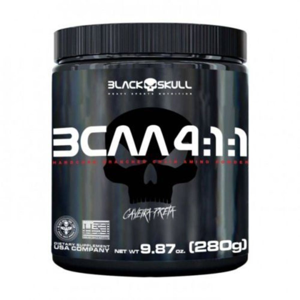 Bcaa 4:1:1 Caveira Preta - 280g A�a� & Guarana - Black Skull