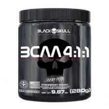 Bcaa 4:1:1 Caveira Preta - 280g Morango - Black Skull