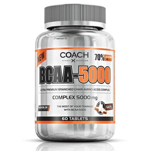 BCAA  5000 -Lim�o - 60 tabletes - Coach