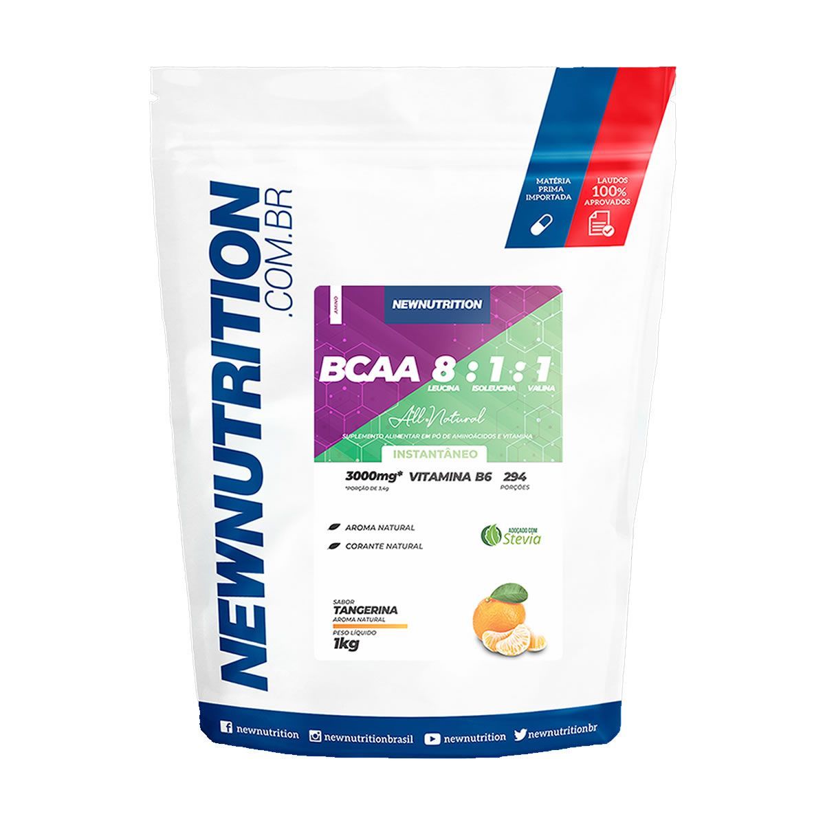 BCAA 8:1:1 All Natural - 1000g Tangerina - NewNutrition*** Data Venc. 30/01/2024