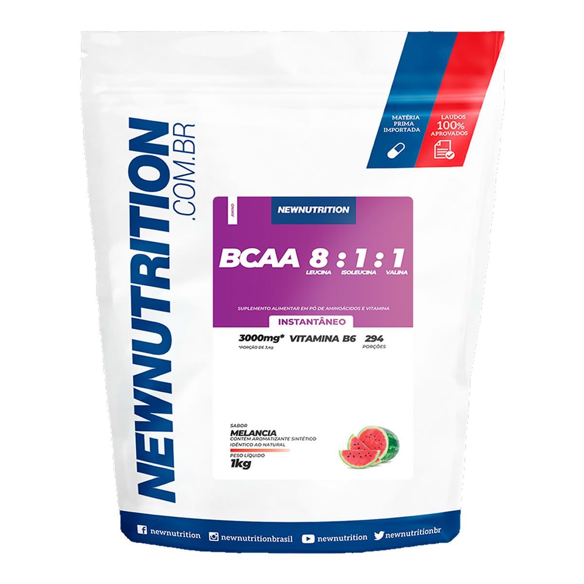 BCAA 8:1:1 Refil - 1000g Melancia - NewNutrition