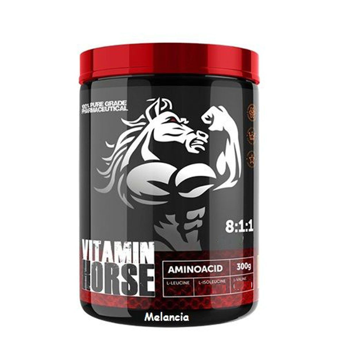 BCAA Aminoacid 8:1:1 - 300g Melancia - Vitamin Horse