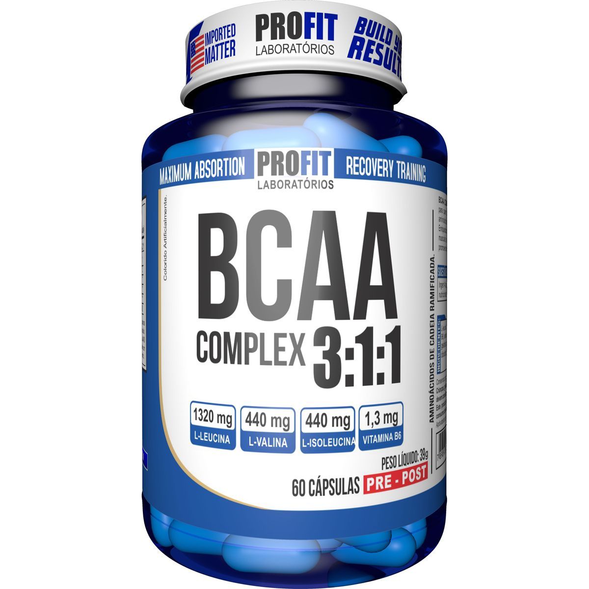 BCAA Complex 3:1:1 -60 C�psulas - ProFit
