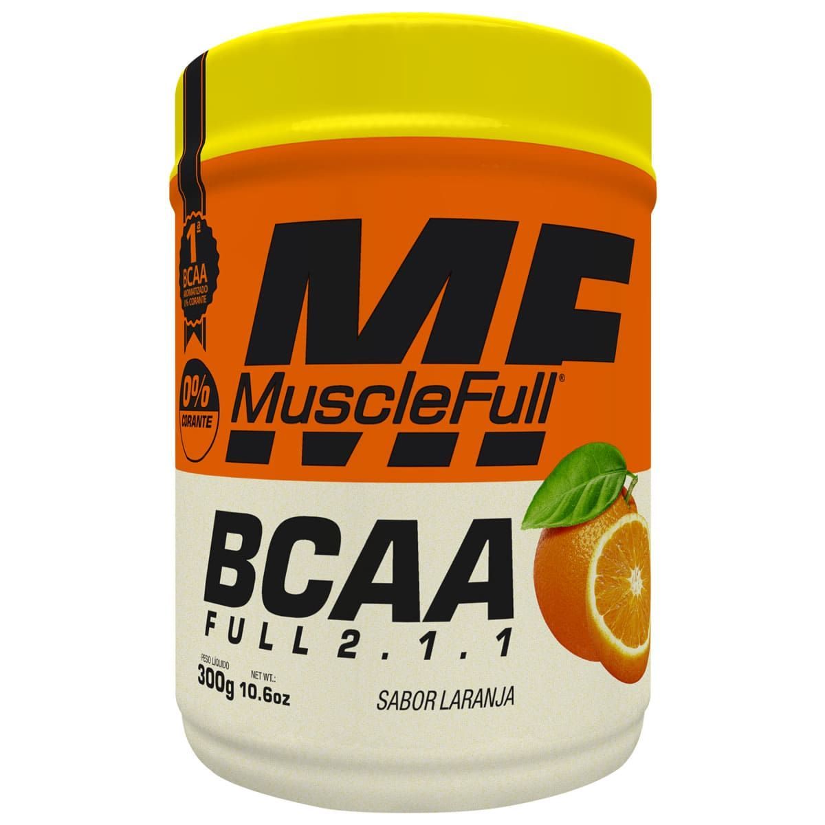 Bcaa Full 2.1.1 - 300g Laranja - MuscleFull*** Data Venc. 30/11/2022