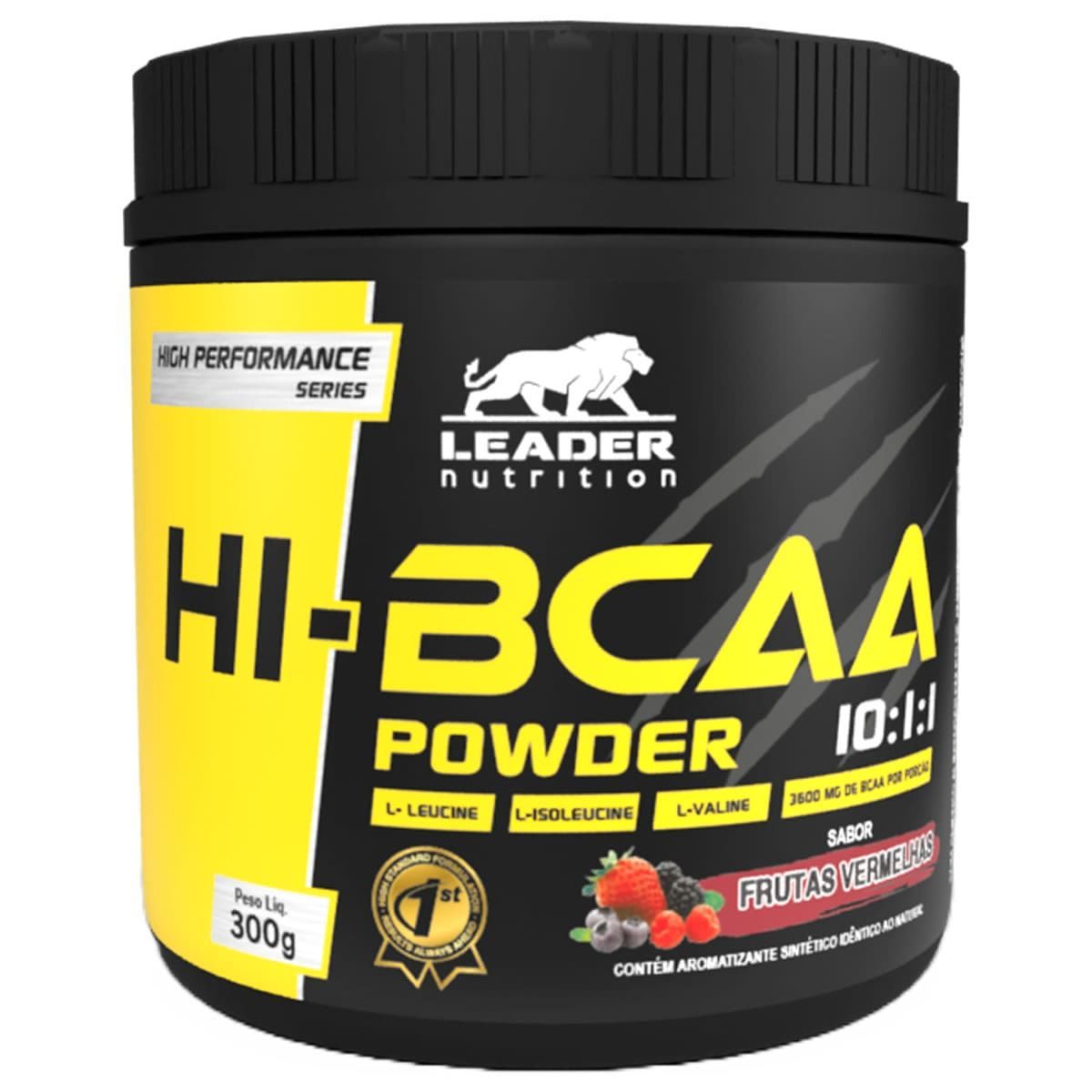 Bcaa Powder 10:1:1 - 300g Frutas Vermelhas - Leader Nutrition