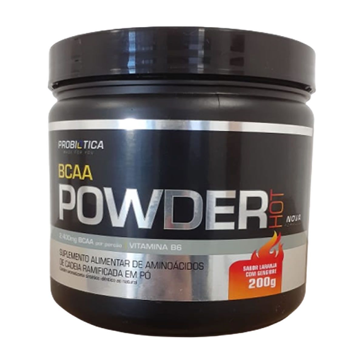 BCAA Powder Hot - 200g Laranja com Gengibre - Probiotica