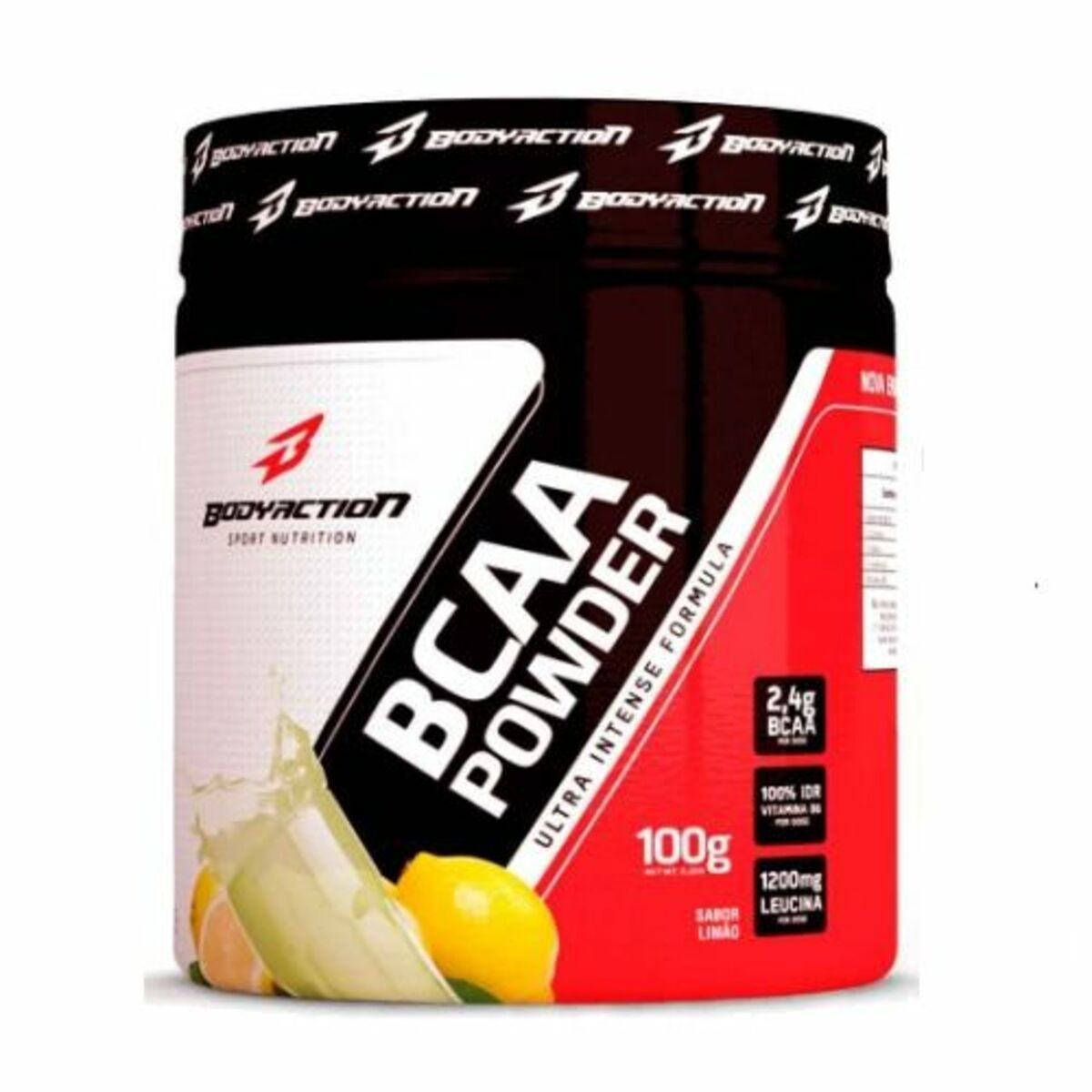BCAA Powder - Muscle Builder - 100g Lim�o - BodyAction*** Data Venc. 28/02/2021