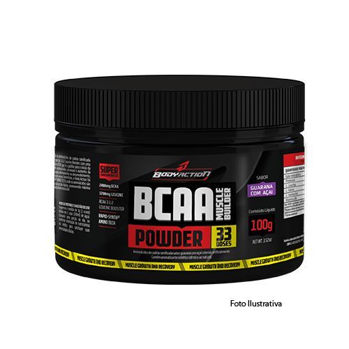 BCAA Powder - Muscle Builder - 100g Sabor Guarana com A�a� - BodyAction **NETSHOES