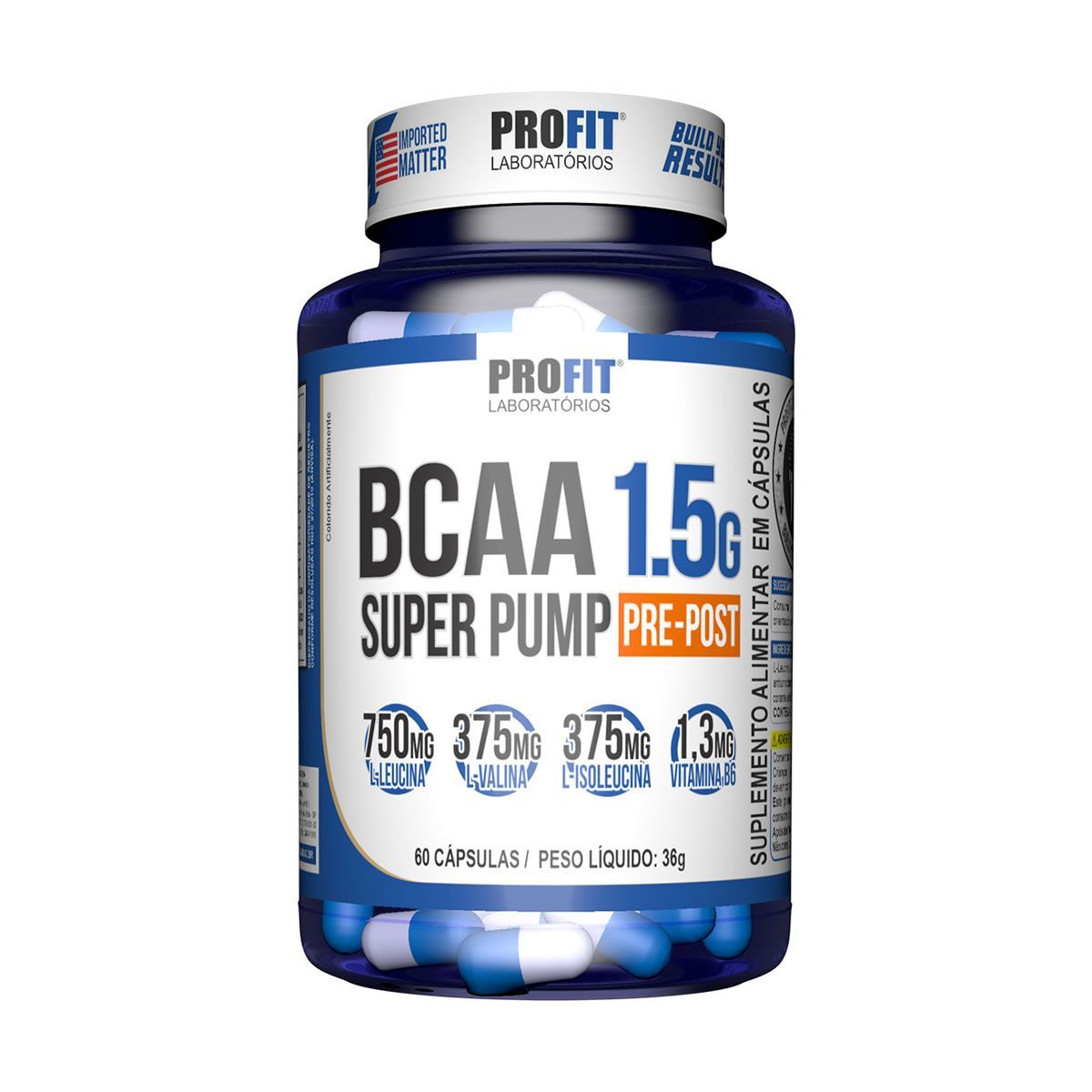 Bcaa Super Pump 1,5g - 60 C�psulas - ProFit